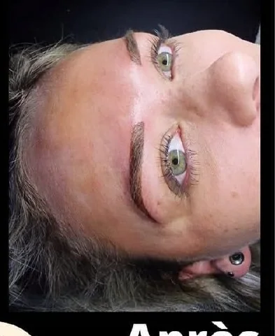 Après microblading microshading sourcils près de Tours - sourcil plus défini