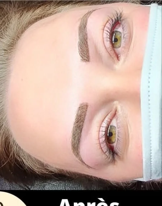 Après maquillage semi-permanent sourcils Tours - sourcil plus structuré