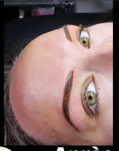Après technique mixte sourcils Monnaie - sourcil plus défini et redessiné