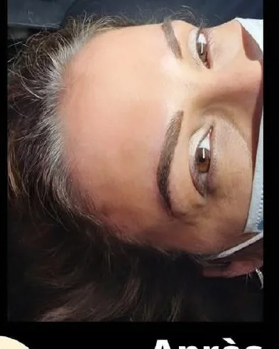 Après microshading sourcils près de Tours - sourcil restructuré