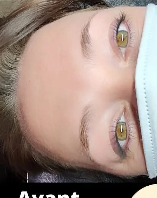 Avant maquillage semi-permanent sourcils Tours - ligne naturelle avant prestation